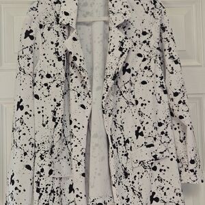Stylish Black and White Women's Coat